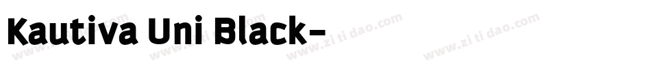 Kautiva Uni Black字体转换